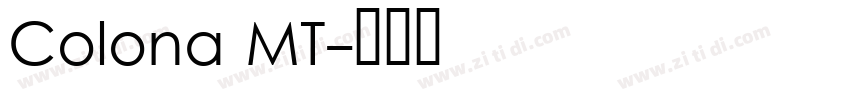 Colona MT字体转换